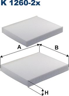 Filtron K 1260-2x - Filtru, aer habitaclu parts5.com