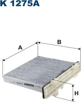 Filtron K1275A - Szűrő, utastér levegő parts5.com