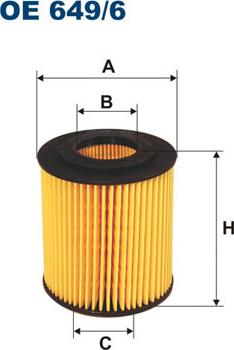 Filtron OE649/6 - Filtro de aceite parts5.com