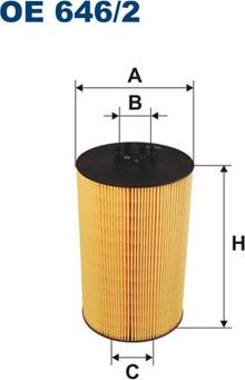 Filtron OE646/2 - Olajszűrő parts5.com