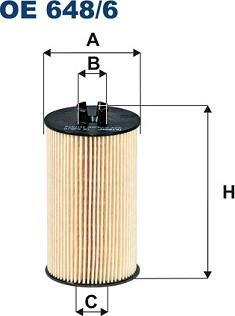 Filtron OE648/6 - Olajszűrő parts5.com