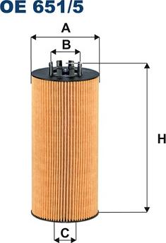 Filtron OE651/5 - Olajszűrő parts5.com