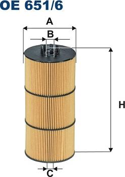 Filtron OE651/6 - Olajszűrő parts5.com