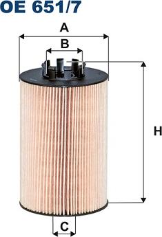 Filtron OE651/7 - Filtro de aceite parts5.com