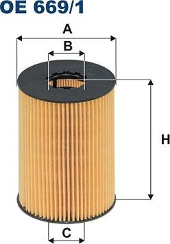 Filtron OE669/1 - Oil Filter parts5.com