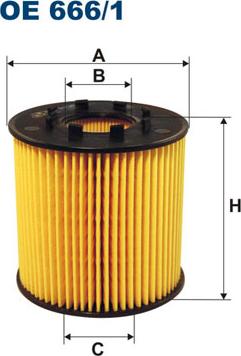 Filtron OE666/1 - Olajszűrő parts5.com