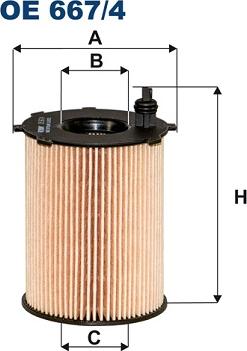 Filtron OE667/4 - Ölfilter parts5.com