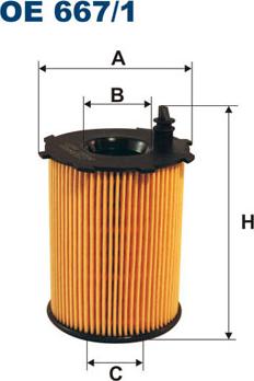 Filtron OE667/1 - Oil Filter parts5.com