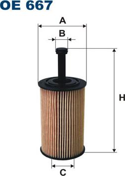 Filtron OE667 - Filtro de aceite parts5.com