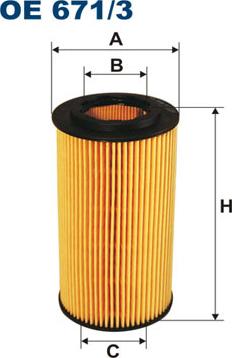 Filtron OE671/3 - Oil Filter parts5.com