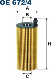 Filtron OE672/4 - Olejový filter parts5.com