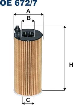 Filtron OE672/7A - Filtro de aceite parts5.com