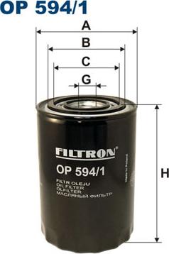 Filtron OP594/1 - Oil Filter parts5.com