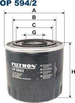 Filtron OP594/2 - Oil Filter parts5.com