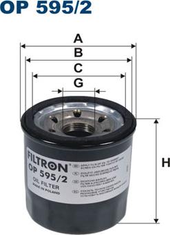 Filtron OP595/2 - Oljni filter parts5.com