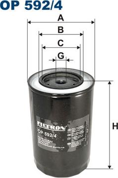 Filtron OP592/4 - Oil Filter parts5.com