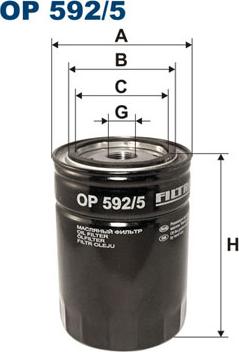 Filtron OP592/5 - Oil Filter parts5.com