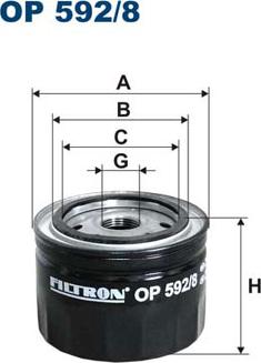 Filtron OP592/8 - Oil Filter parts5.com