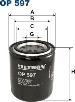 Filtron OP597 - Olajszűrő parts5.com