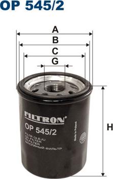 Filtron OP545/2 - Oil Filter parts5.com