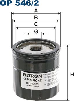 Filtron OP546/2 - Olejový filtr parts5.com