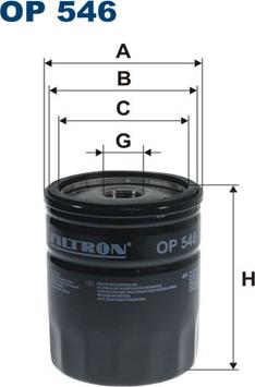 Filtron OP546 - Маслен филтър parts5.com