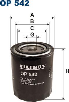 Filtron OP542 - Маслен филтър parts5.com