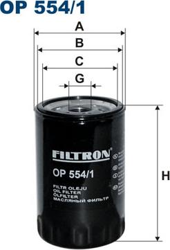 Filtron OP554/1 - Filtru ulei parts5.com