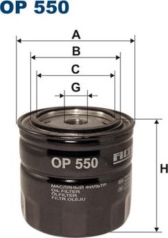 Filtron OP550 - Φίλτρο λαδιού parts5.com