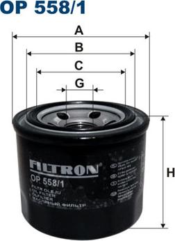 Filtron OP558/1 - Маслен филтър parts5.com