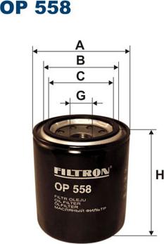 Filtron OP558 - Filtru ulei parts5.com