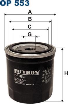 Filtron OP553 - Маслен филтър parts5.com