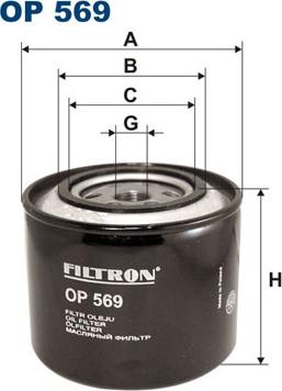 Filtron OP569 - Oil Filter parts5.com