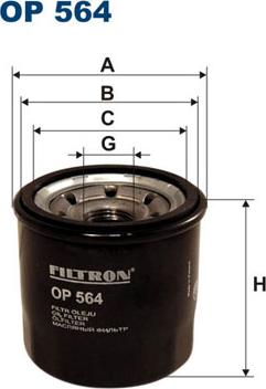 Filtron OP564 - Filtru ulei parts5.com