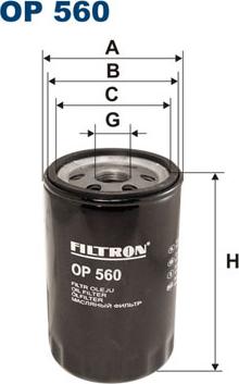 Filtron OP560 - Olajszűrő parts5.com