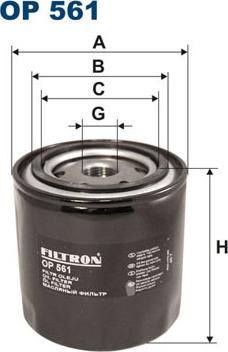 Filtron OP561 - Filter za ulje parts5.com