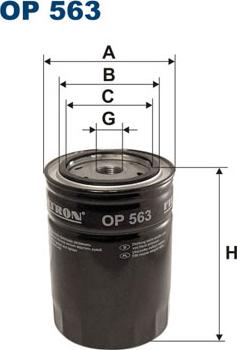 Filtron OP563 - Filter za ulje parts5.com