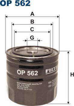 Filtron OP562 - Oil Filter parts5.com