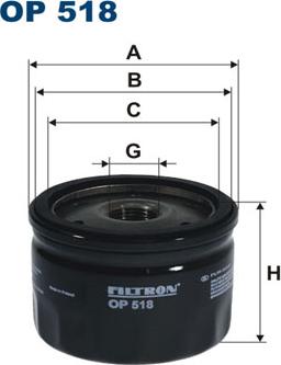 Filtron OP518 - Oil Filter parts5.com