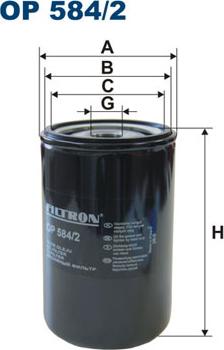 Filtron OP584/2 - Filtro de aceite parts5.com