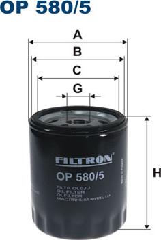 Filtron OP580/5 - Filtru ulei parts5.com