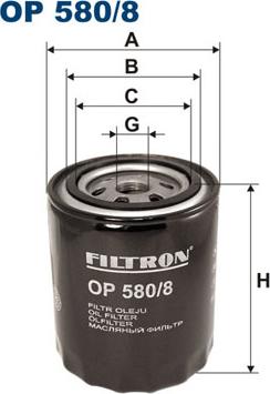 Filtron OP580/8 - Õlifilter parts5.com