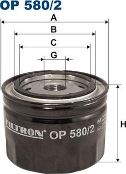 Filtron OP580/2 - Oil Filter parts5.com