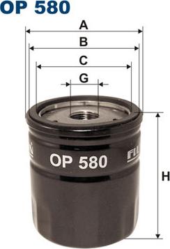 Filtron OP580 - Oil Filter parts5.com