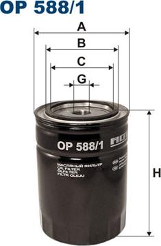 Filtron OP588/1 - Масляный фильтр parts5.com