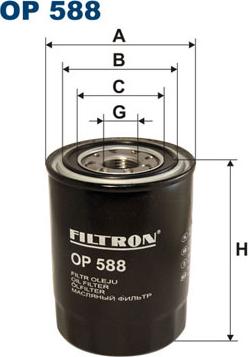 Filtron OP588 - Filtr oleju parts5.com