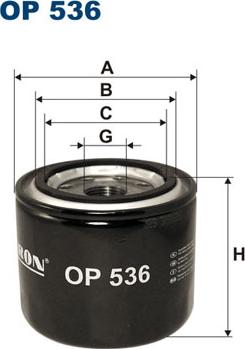 Filtron OP536 - Oljni filter parts5.com