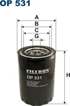 Filtron OP531 - Olajszűrő parts5.com