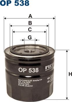 Filtron OP538 - Масляный фильтр parts5.com