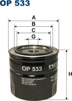 Filtron OP533 - Filter za ulje parts5.com